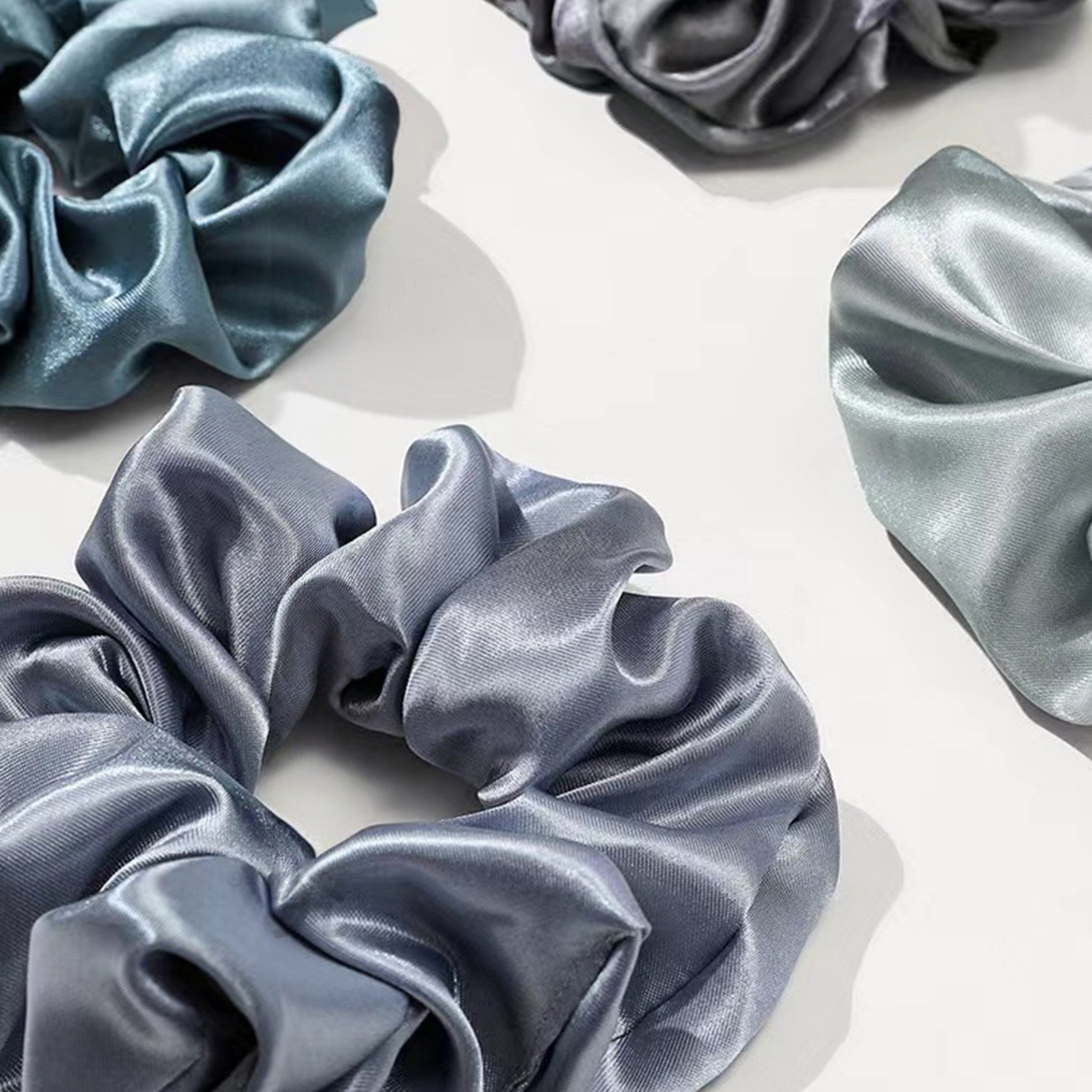 Anna-Kaci Women's Satin Hair Scrunchies 12-Piece Set with Soft Stretch Elastic and Smooth Shine Finish