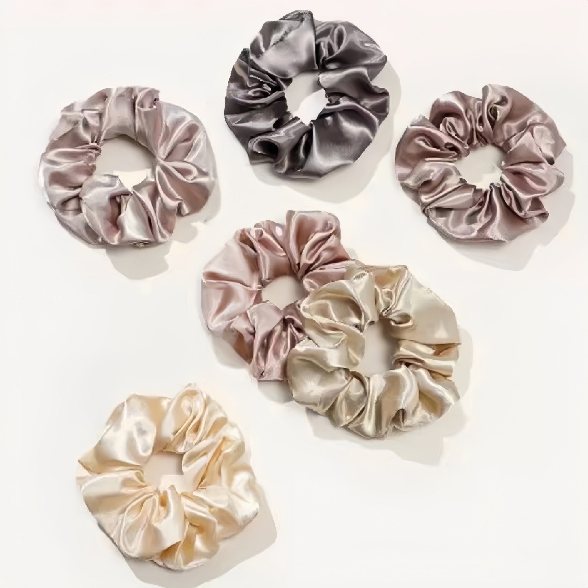 Anna-Kaci Women's Satin Hair Scrunchies 12-Piece Set with Soft Stretch Elastic and Smooth Shine Finish