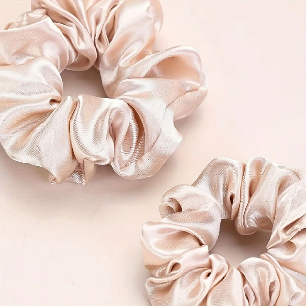 Anna-Kaci Women's Satin Hair Scrunchies 12-Piece Set with Soft Stretch Elastic and Smooth Shine Finish