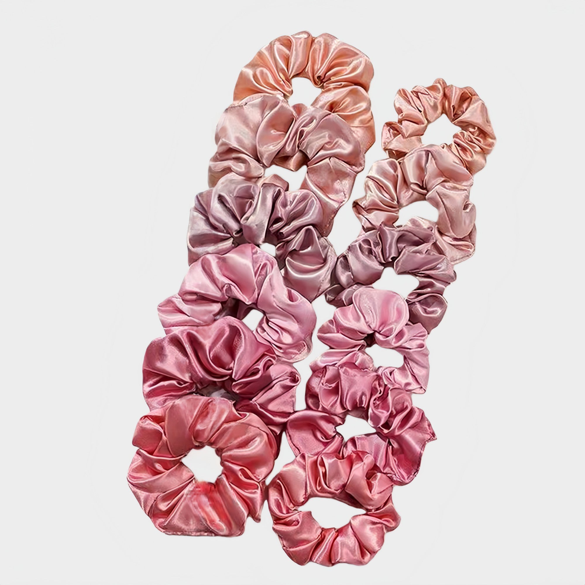 Anna-Kaci Women's Satin Hair Scrunchies 12-Piece Set with Soft Stretch Elastic and Smooth Shine Finish