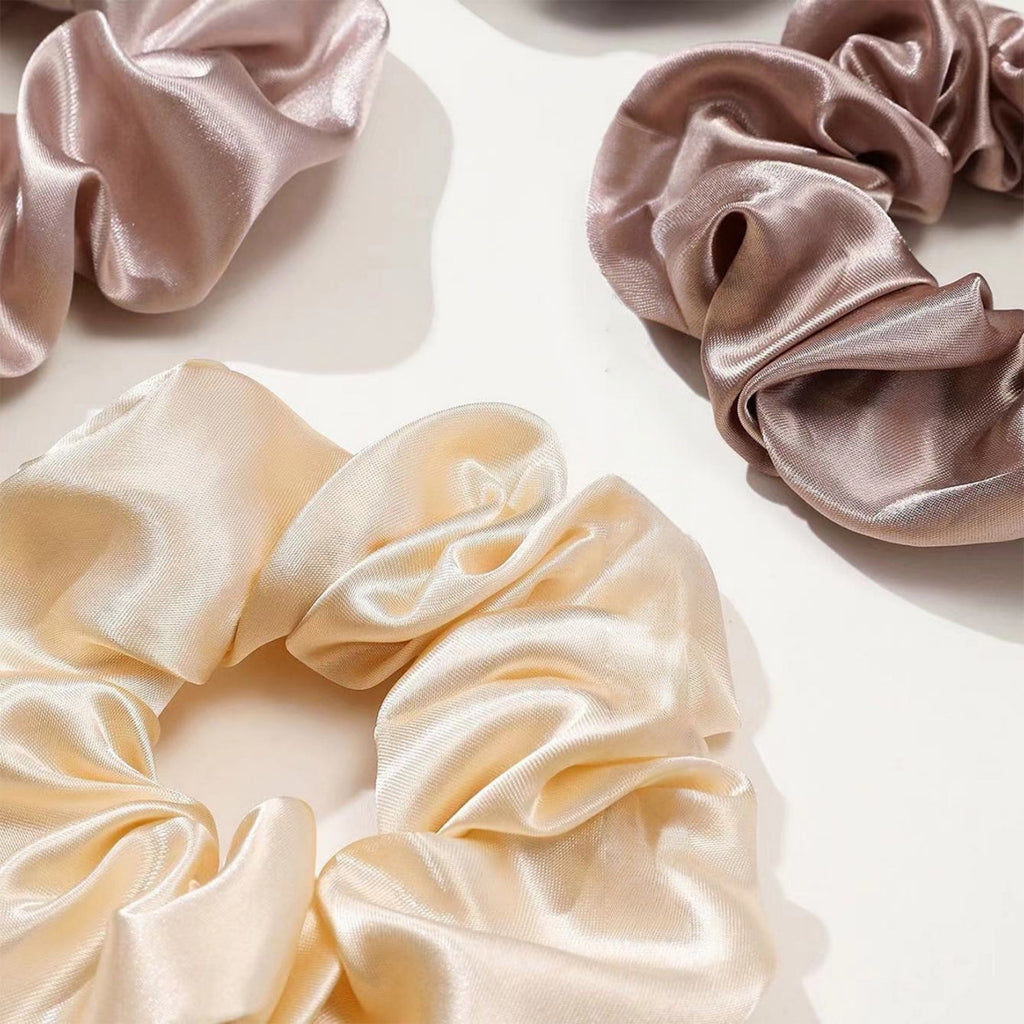 Anna-Kaci Women's Satin Hair Scrunchies 12-Piece Set with Soft Stretch Elastic and Smooth Shine Finish