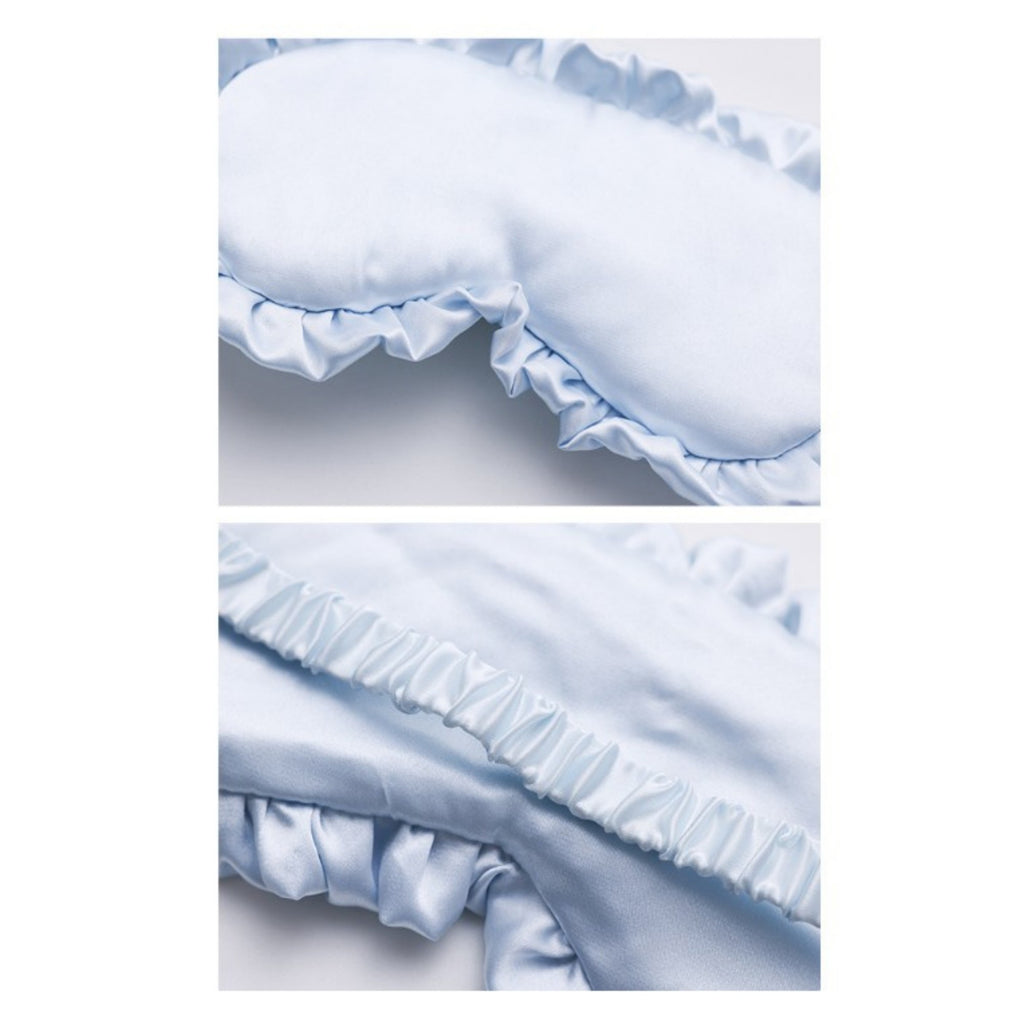 Anna-Kaci Women's 2-Piece Set Satin Sleep Eye Mask with Soft Padded Design and Elastic Strap for Comfortable Light Blocking