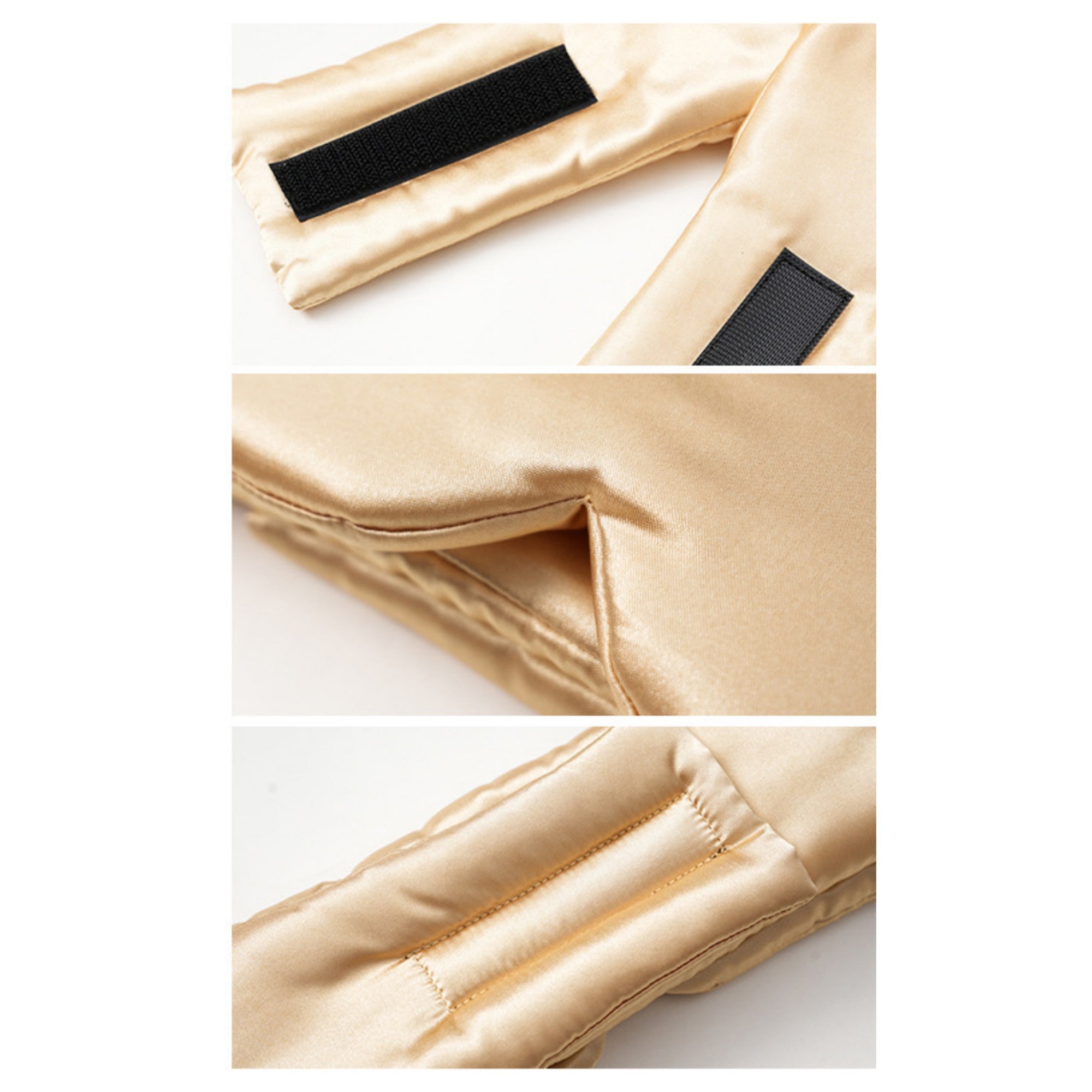 Anna-Kaci Women's Satin Sleep Eye Mask with Contoured Fit Soft Padding and Adjustable Hook-and-Loop Closure