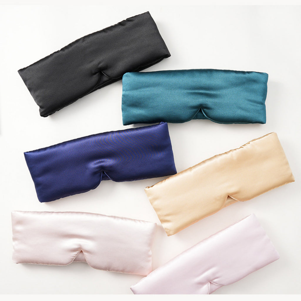 Anna-Kaci Women's Satin Sleep Eye Mask with Contoured Fit Soft Padding and Adjustable Hook-and-Loop Closure