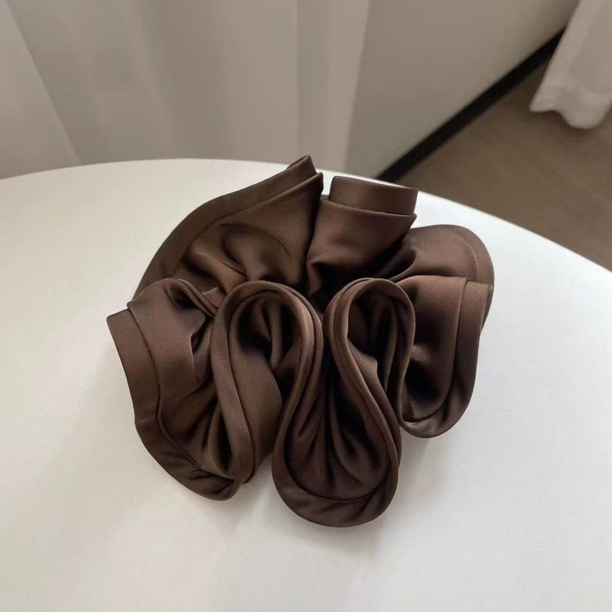 Anna-Kaci Women's Satin Hair Scrunchies 6-Piece Set with Soft Stretch Elastic and Smooth Lightweight Finish