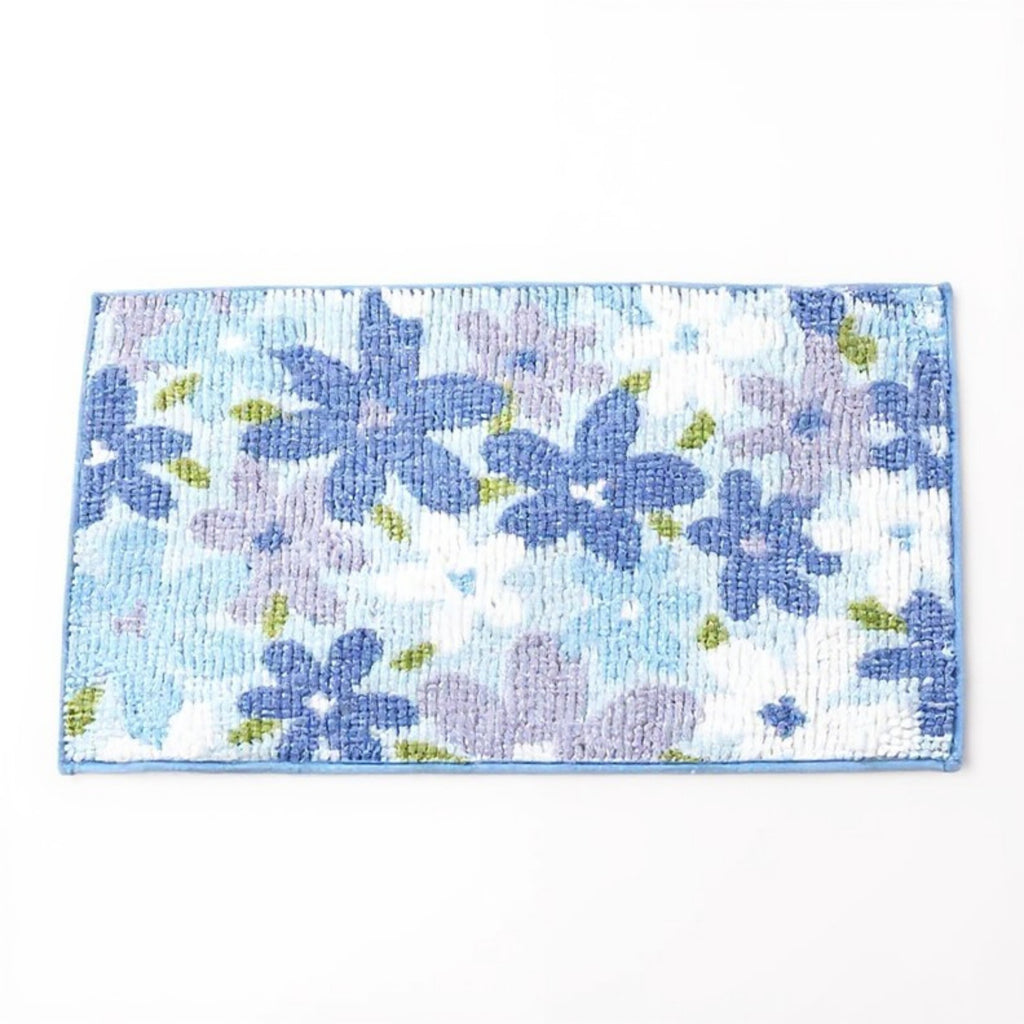 Anna-Kaci Plush Absorbent Bathroom Floor Mat with Floral Pattern Soft Textured Bath Rug for Tub Shower and Sink Areas