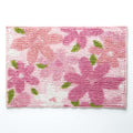 Plush Absorbent Bathroom Floor Mat with Floral Pattern Soft Textured Bath Rug for Tub Shower and Sink Areas
