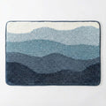 Anna-Kaci Plush Absorbent Bathroom Floor Mat with Layered Wave Pattern Soft Textured Bath Rug for Tub Shower and Sink Areas