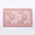 Anna-Kaci Plush Absorbent Bathroom Floor Mat with Floral Pattern Soft Textured Bath Rug for Tub Shower and Sink Areas