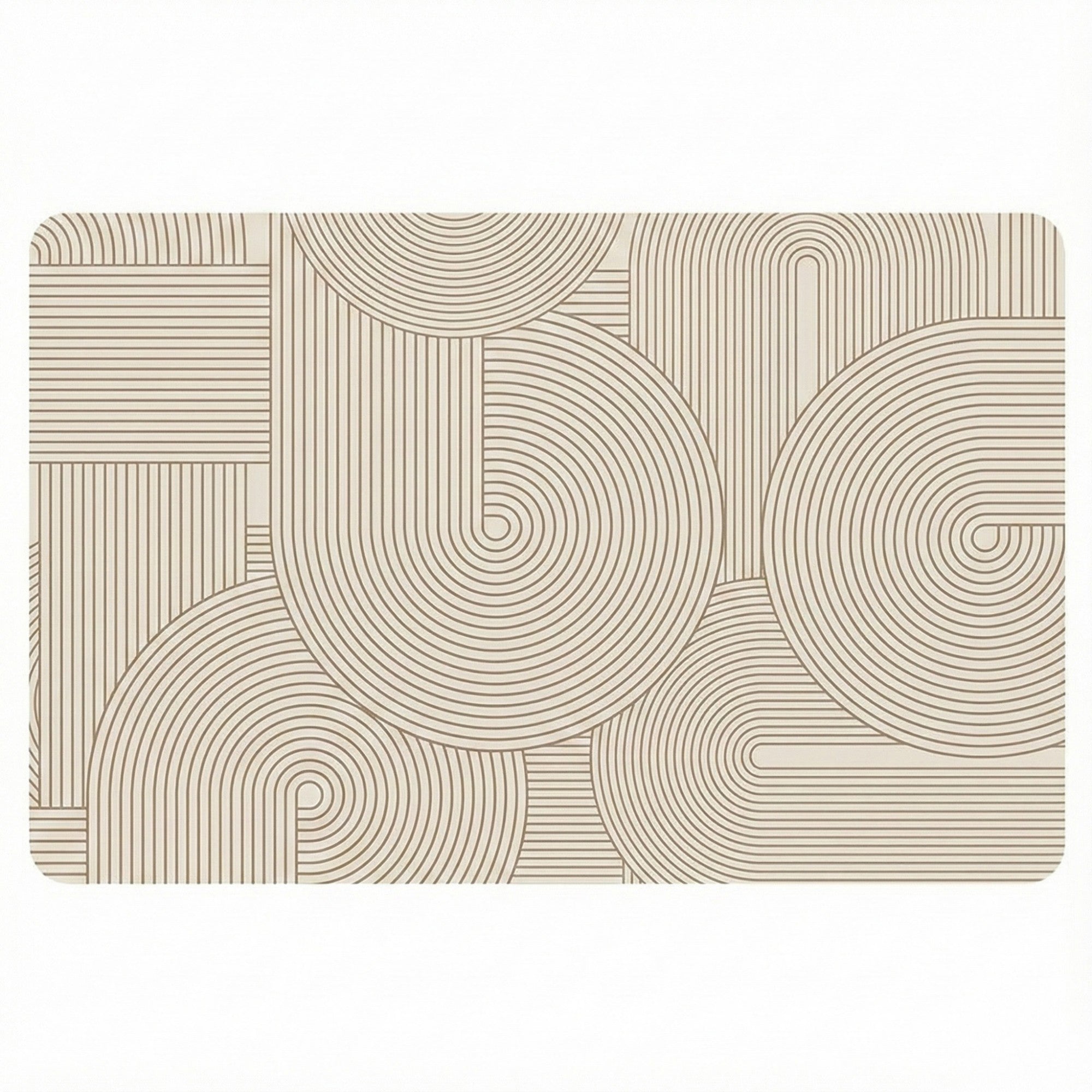 Anna-Kaci Anti Fatigue Kitchen Floor Mat with Geometric Line Pattern Cushioned Standing Rug for Sink Counter and Prep Areas