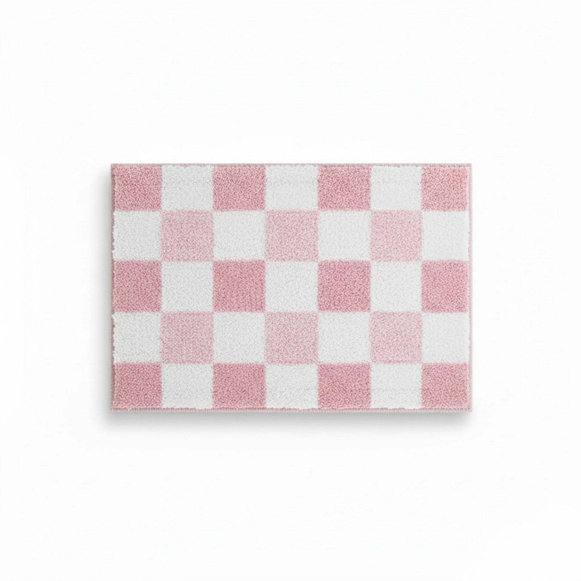 Anna-Kaci Plush Absorbent Bathroom Floor Mat with Grid Pattern Soft Textured Bath Rug for Shower Tub and Sink Areas