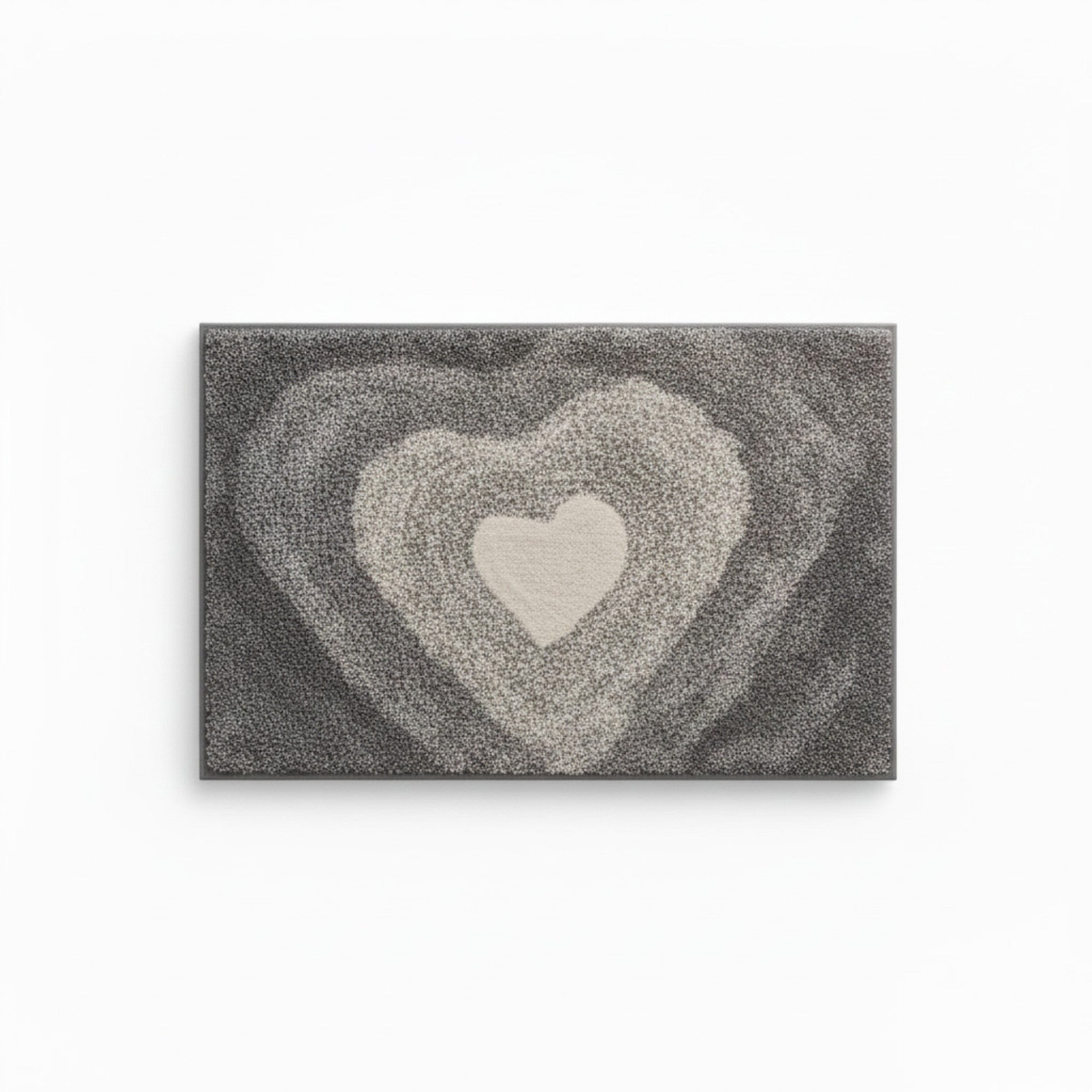 Anna-Kaci Plush Absorbent Bathroom Floor Mat with Heart Pattern Soft Textured Bath Rug for Tub Shower and Sink Areas