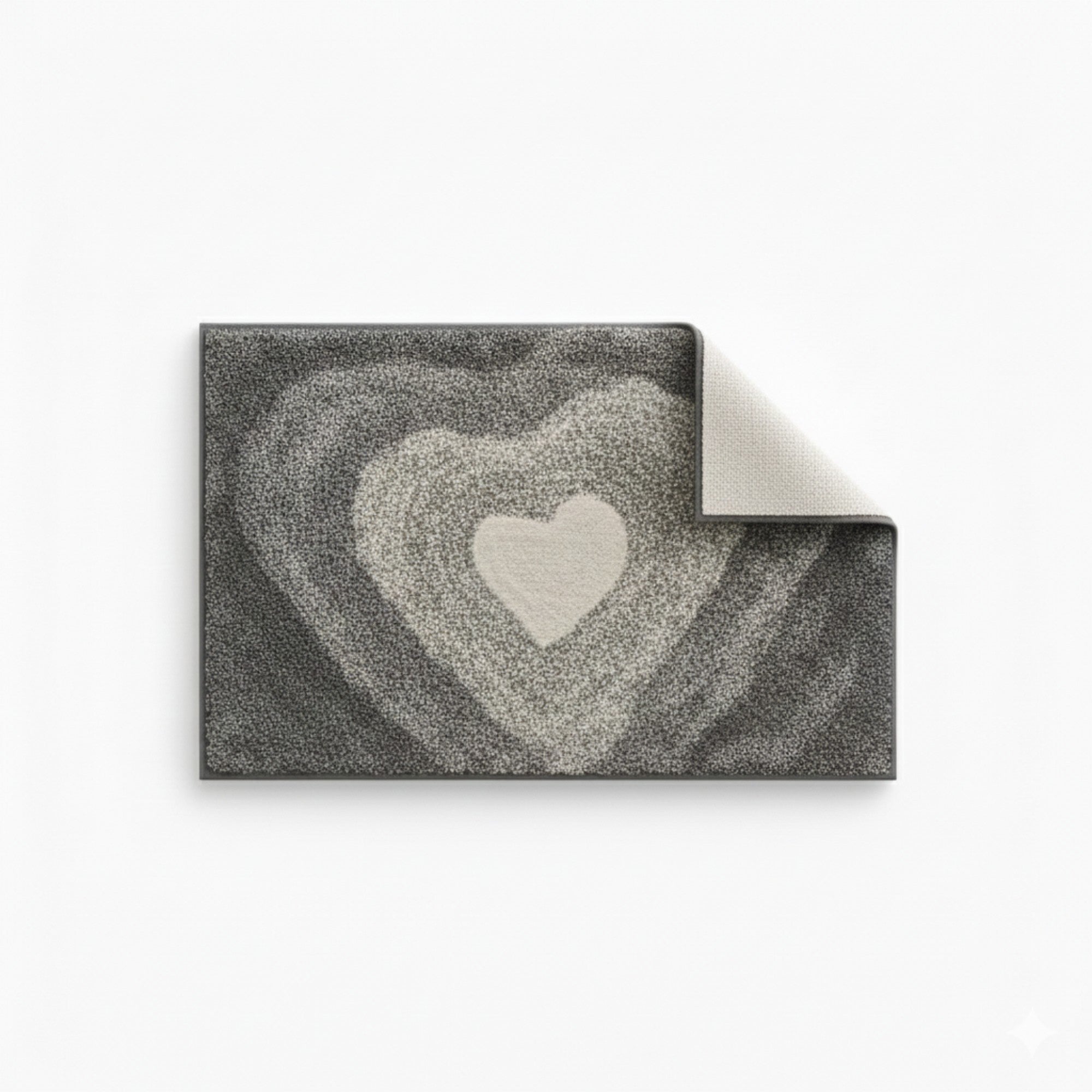 Anna-Kaci Plush Absorbent Bathroom Floor Mat with Heart Pattern Soft Textured Bath Rug for Tub Shower and Sink Areas
