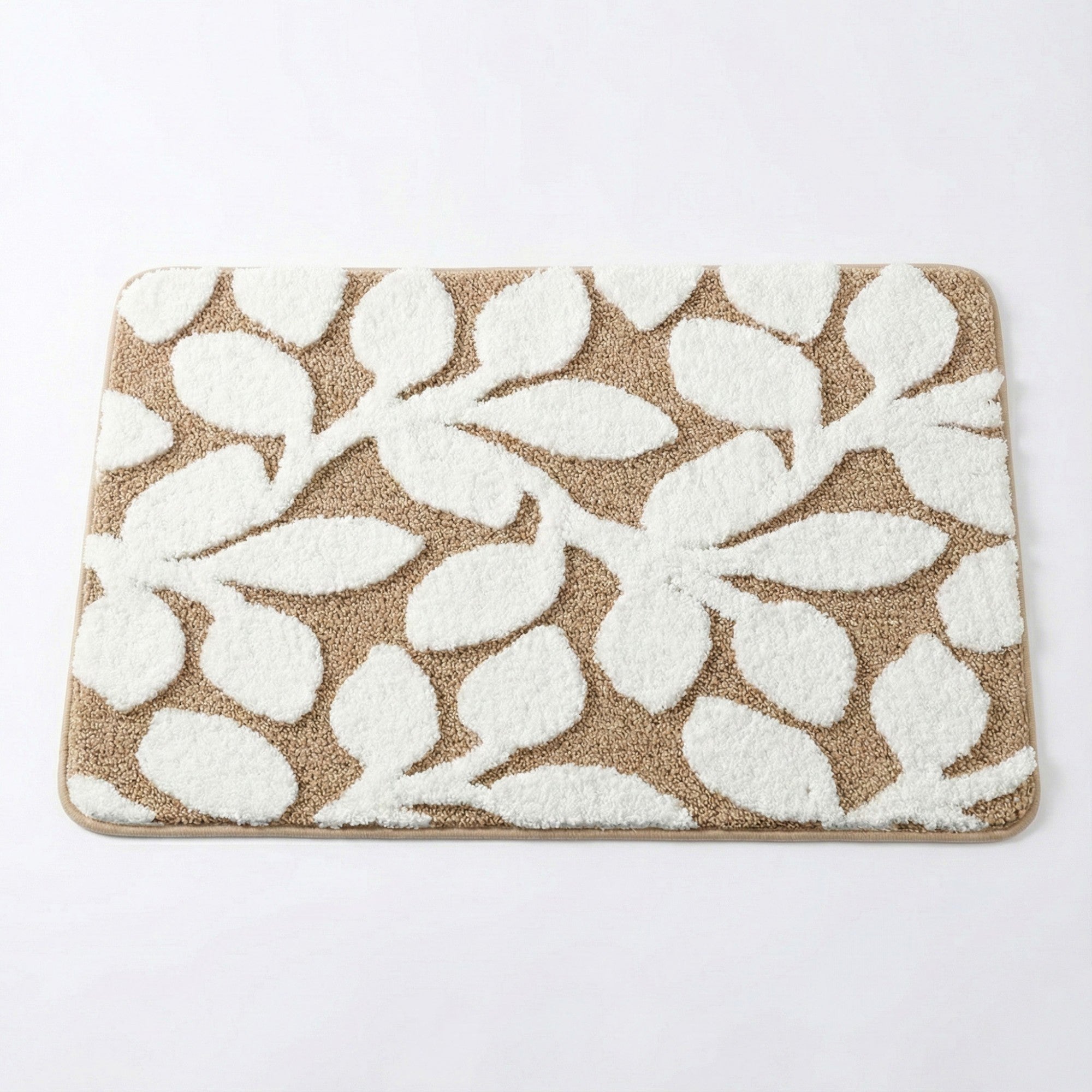 Anna-Kaci Women's Floral Pattern Bath Mat Soft Textured Bathroom Rug