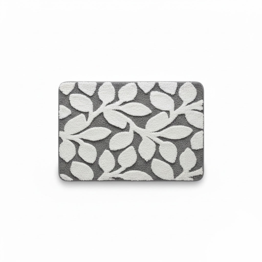 Anna-Kaci Women's Floral Pattern Bath Mat Soft Textured Bathroom Rug