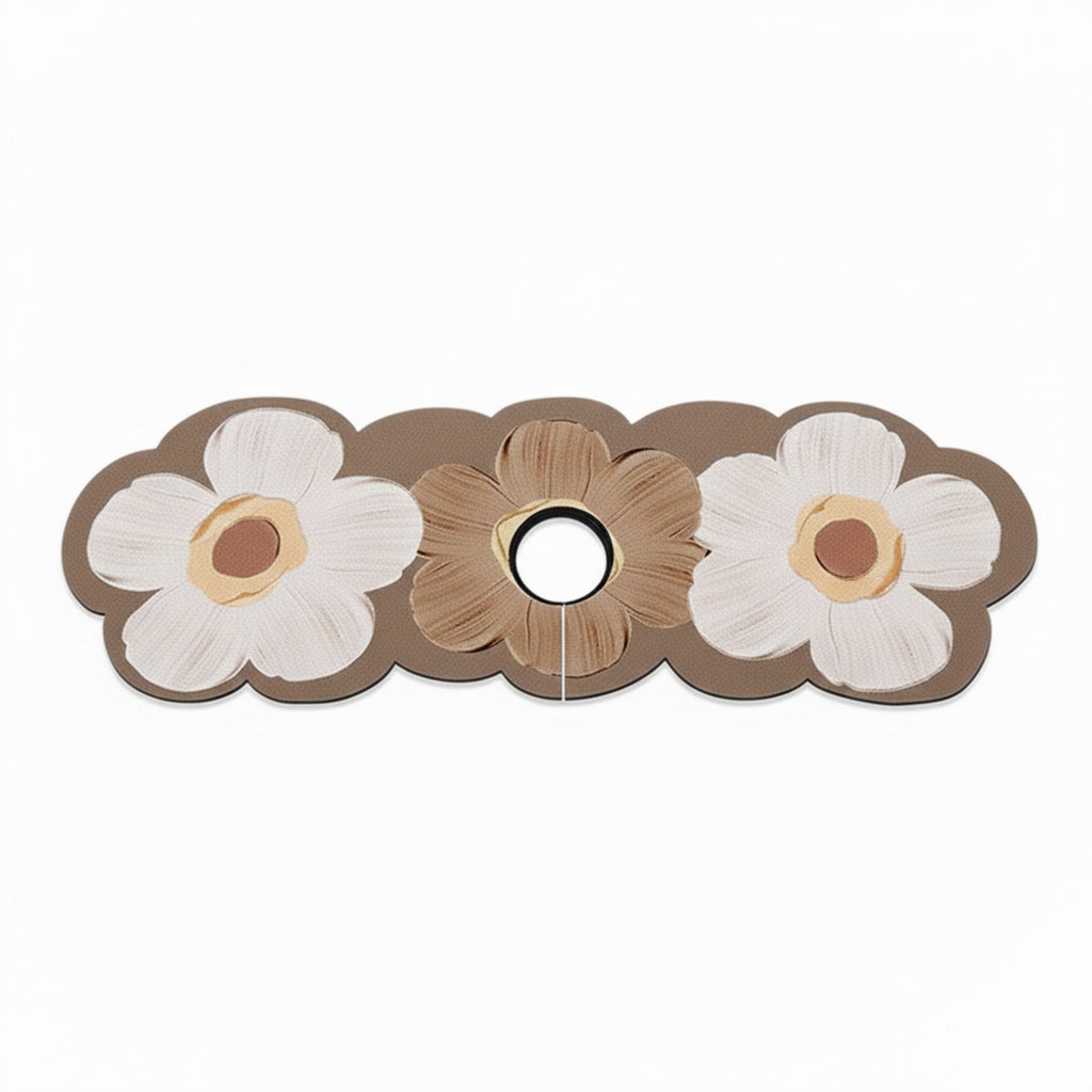 Anna-Kaci Floral Faucet Mat Sink Splash Guard for Kitchen and Bathroom 4 Pack