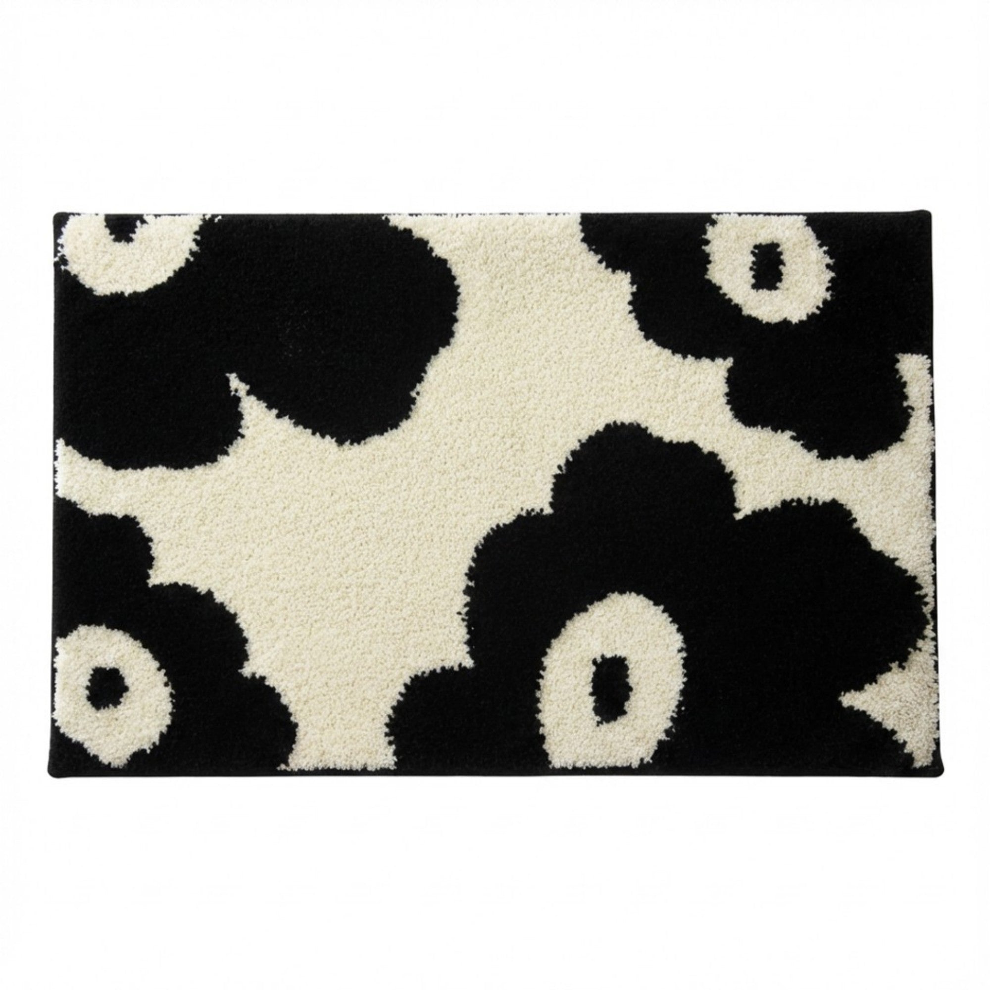 Anna-Kaci Abstract Floral Pattern Tufted Bath Mat Soft Bathroom Floor Rug