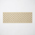 Anna-Kaci Neutral Diamond Pattern Woven Runner Rug Low Profile Bedroom Floor Runner