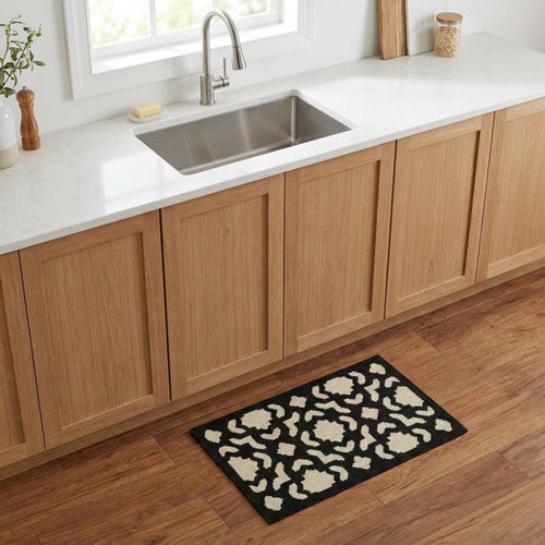 Anna-Kaci Geometric Kitchen Runner and Mat Non Slip Woven Floor Mats