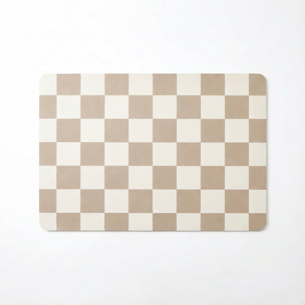 Anna-Kaci Checkered Kitchen Sink Faucet Splash Guard Mat Absorbent Countertop Protector 2 Pack Set