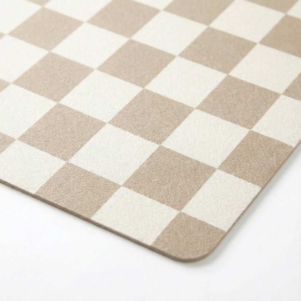 Anna-Kaci Checkered Kitchen Sink Faucet Splash Guard Mat Absorbent Countertop Protector 2 Pack Set