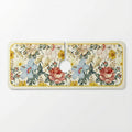 Anna-Kaci Floral Kitchen Sink Faucet Splash Guard Mat with Absorbent Surface Decorative Counter Protector 2 Pack Set