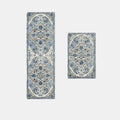 Anna-Kaci Vintage Inspired Kitchen Runner Rugs Set with Distressed Medallion Pattern Non Slip Backing 2 Piece Set