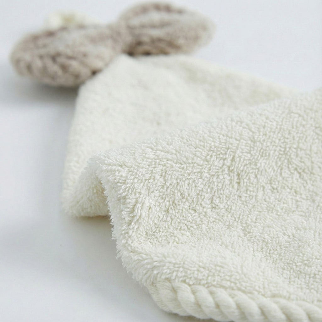 Anna-Kaci Soft Absorbent Hanging Hand Towels with Bow Detail Reusable Cleaning Cloth 2 Pack