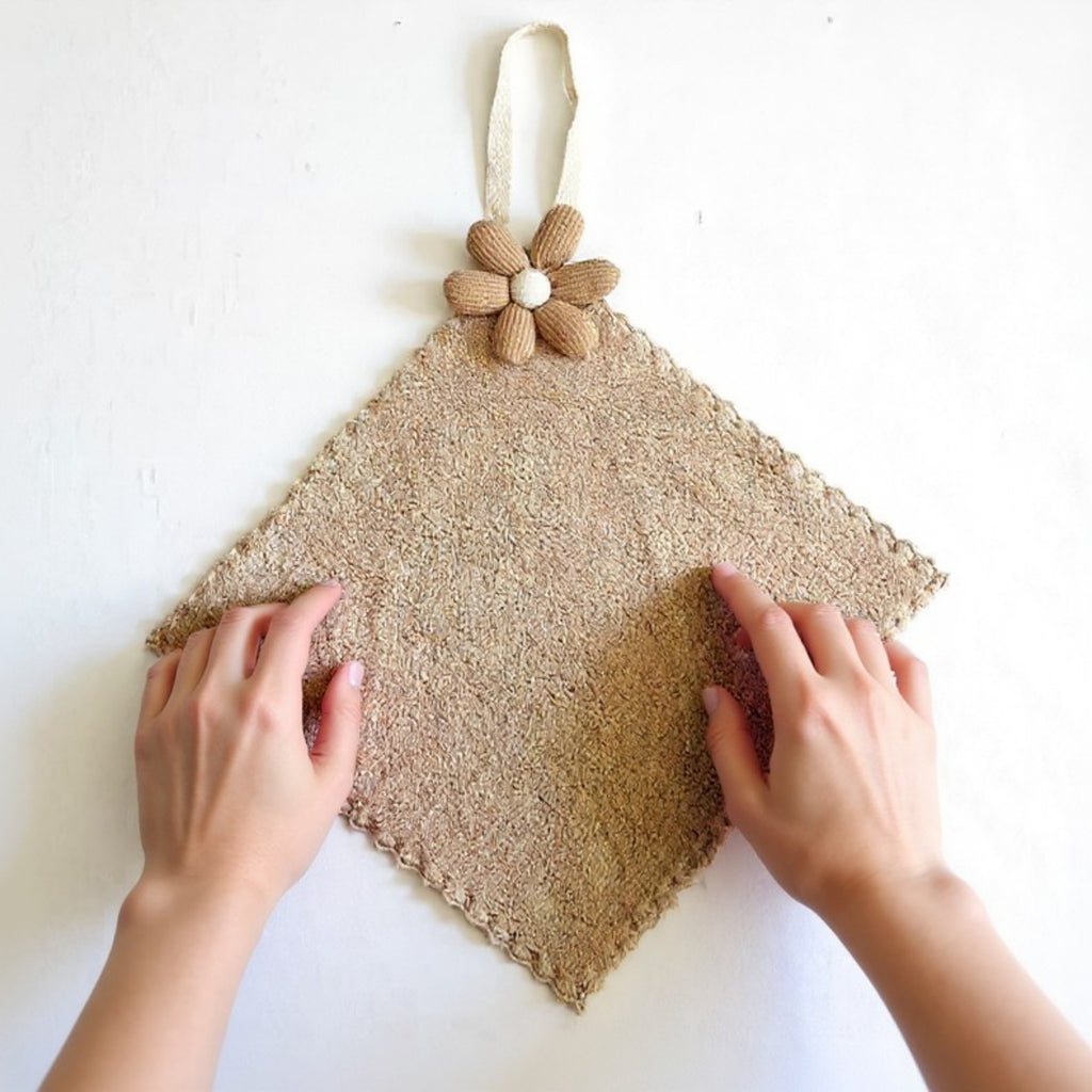 Anna-Kaci Soft Absorbent Hanging Washcloths 3 Pack Reusable Textured Cleaning Cloths