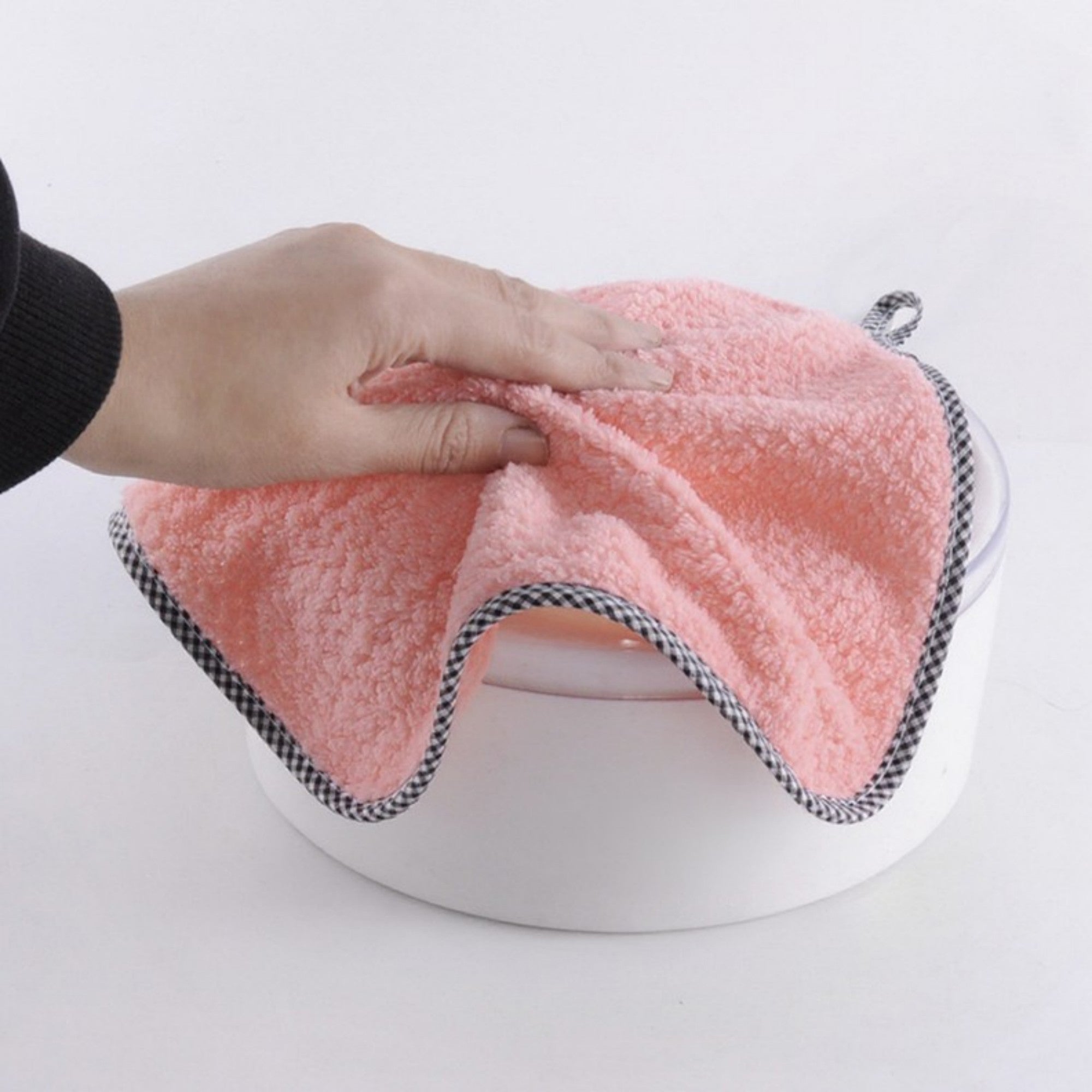 Anna-Kaci Textured Cleaning Dishcloths 6 Pack Reusable Absorbent Hanging Loop Design