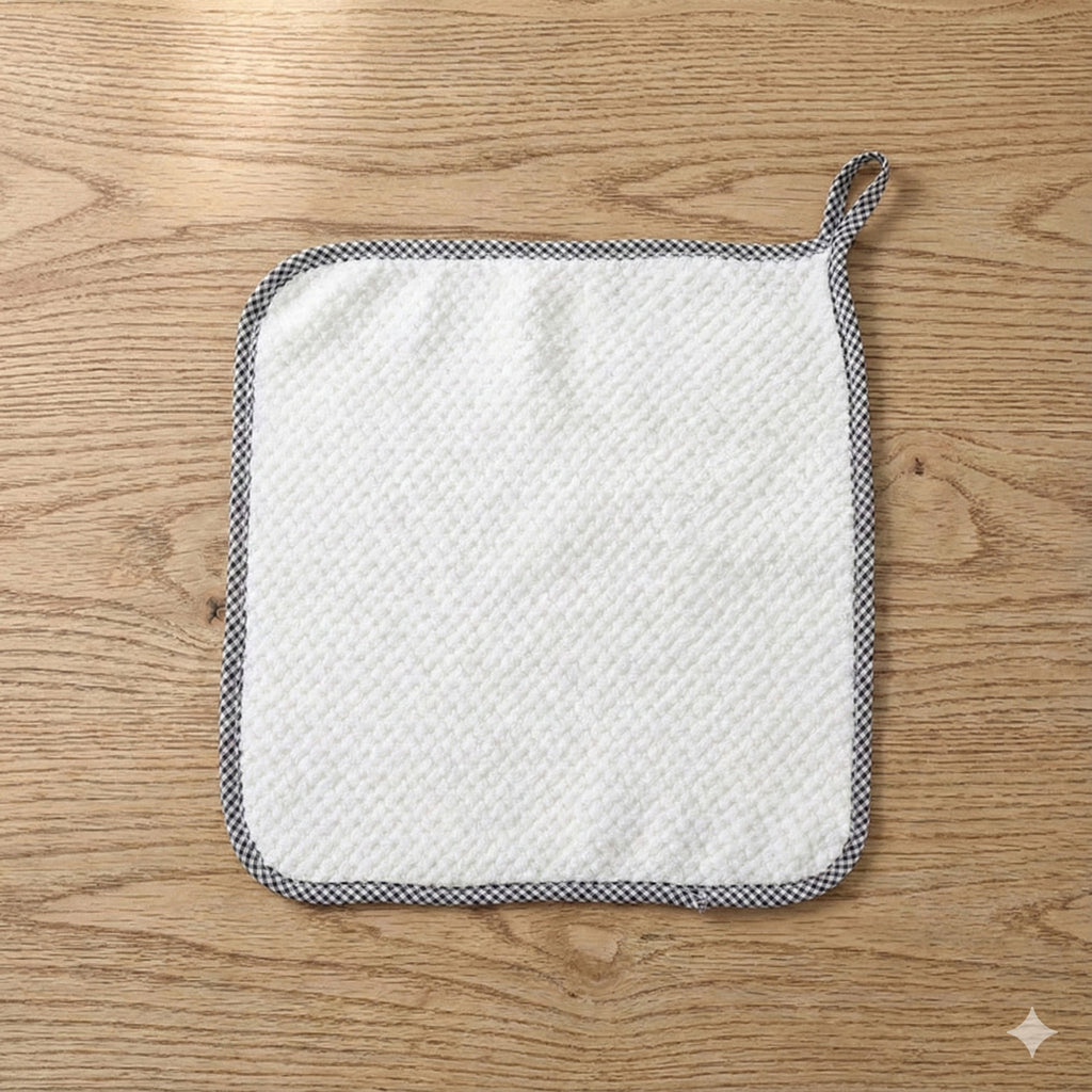 Anna-Kaci Textured Cleaning Dishcloths 6 Pack Reusable Absorbent Hanging Loop Design