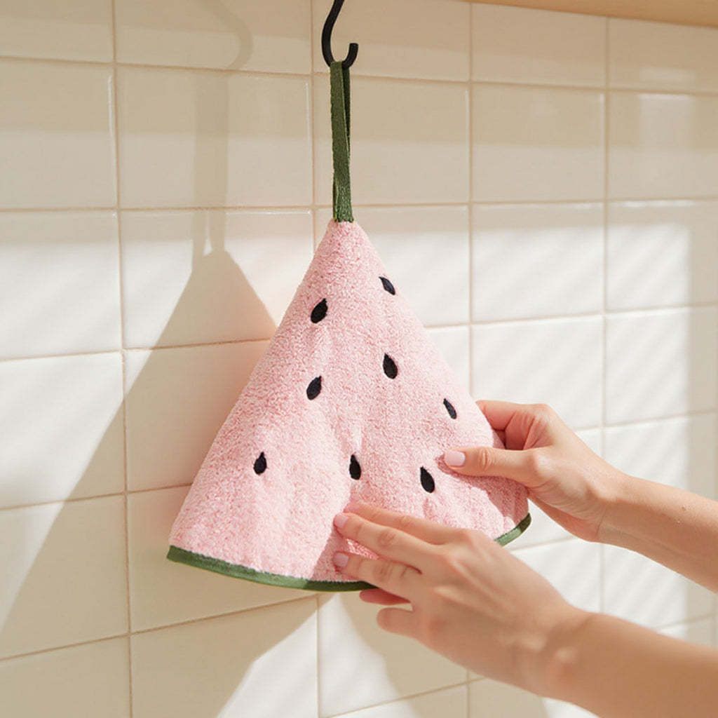Alilang Novelty Hanging Kitchen Cleaning Towel Soft Absorbent Reusable Microfiber Dish and Hand Towel