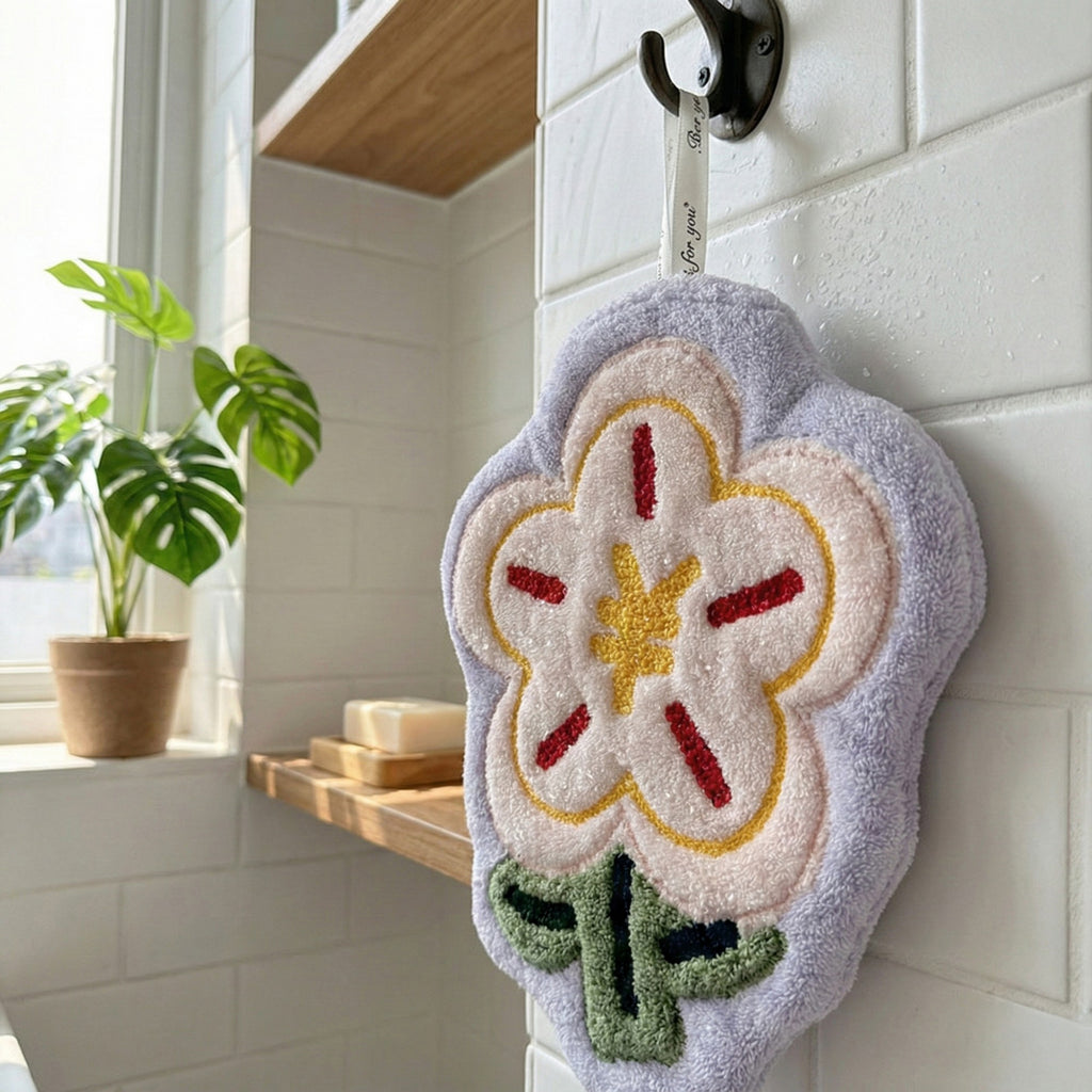 Alilang 3 Pack Novelty Hanging Kitchen Cleaning Towels Soft Absorbent Reusable Microfiber Dish Towels