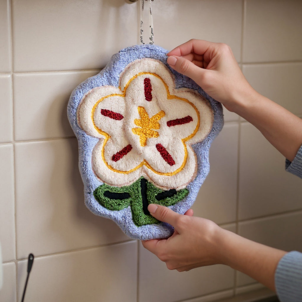 Alilang 3 Pack Novelty Hanging Kitchen Cleaning Towels Soft Absorbent Reusable Microfiber Dish Towels