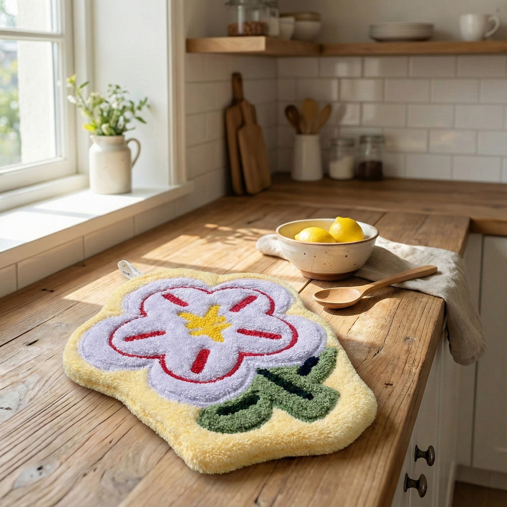 Alilang 3 Pack Novelty Hanging Kitchen Cleaning Towels Soft Absorbent Reusable Microfiber Dish Towels