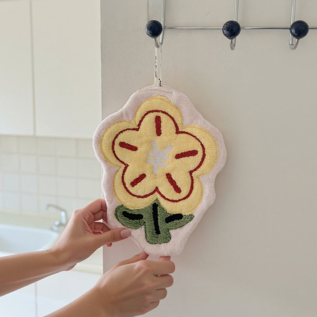 Alilang 3 Pack Novelty Hanging Kitchen Cleaning Towels Soft Absorbent Reusable Microfiber Dish Towels