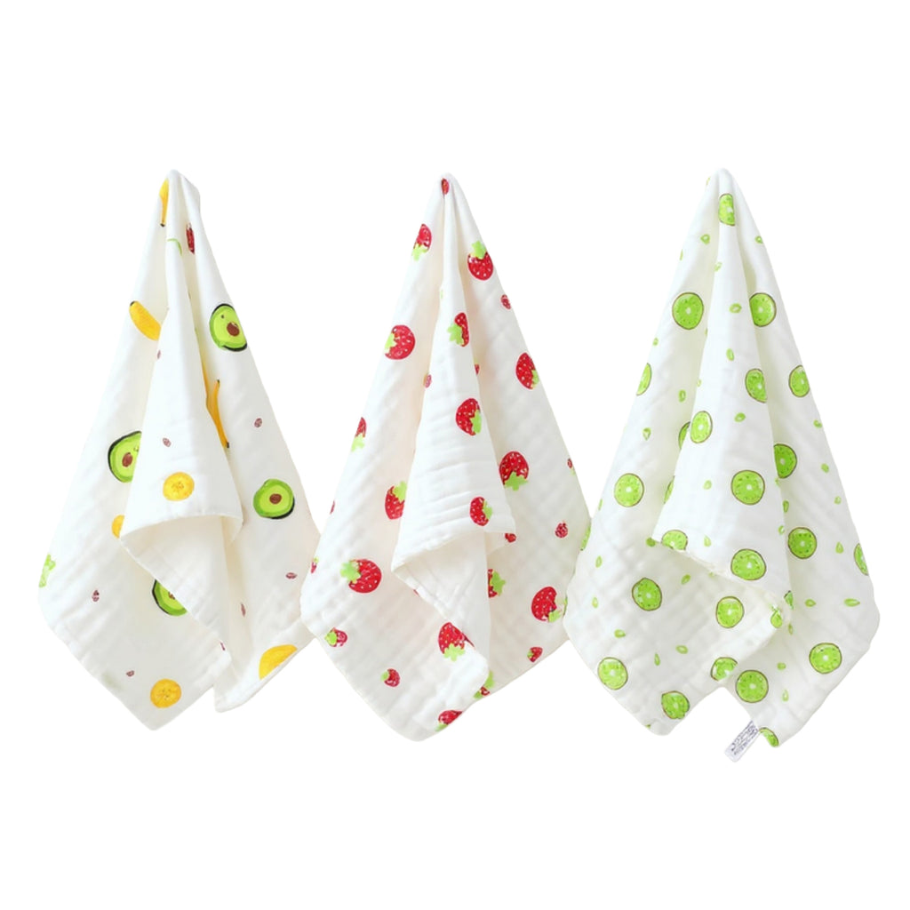 Alilang 3 Pack Fruit Print Kitchen Towels Lightweight Absorbent Reusable Dish Towels for Everyday Cleaning