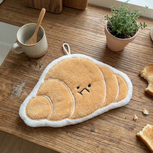 Alilang Croissant Shaped Plush Kitchen Sponge Soft Absorbent Reusable Dish Cleaning Sponge