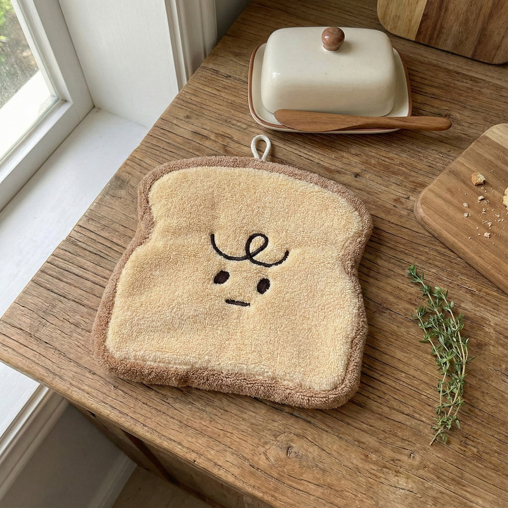 Alilang Croissant Shaped Plush Kitchen Sponge Soft Absorbent Reusable Dish Cleaning Sponge