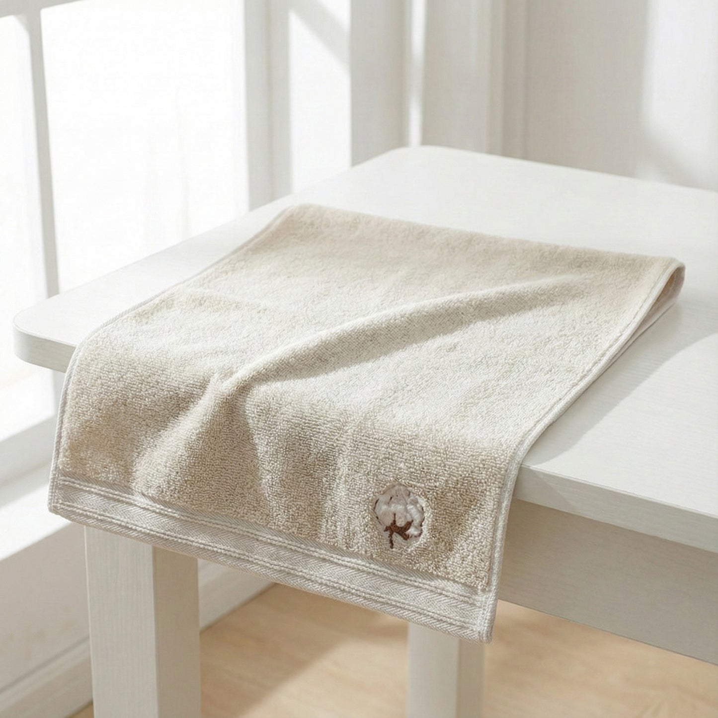 Alilang 3 Pack Cotton Hand Towels Soft Absorbent Terry Towels with Embroidered Detail