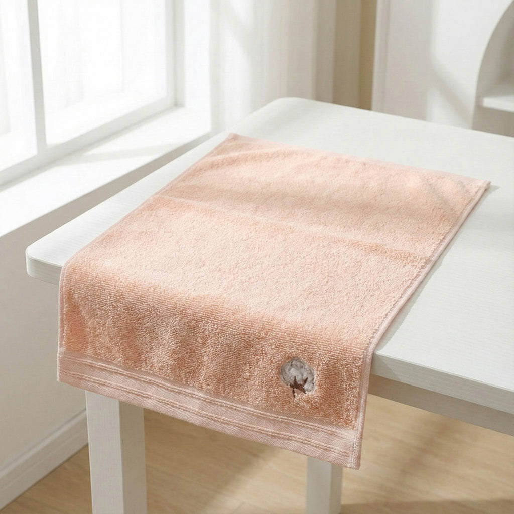 Alilang 3 Pack Cotton Hand Towels Soft Absorbent Terry Towels with Embroidered Detail