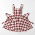Anna-Kaci Gingham Kitchen Apron with Ruffle Trim Adjustable Waist Ties Lace Bib Detail and Front Pocket