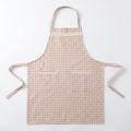 Anna-Kaci Kitchen Apron Gingham Check Pattern with Lace Trim Adjustable Neck Strap Dual Front Pockets