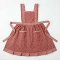 Anna-Kaci Floral Print Kitchen Apron with Ruffled Trim Adjustable Waist Ties and Front Pockets