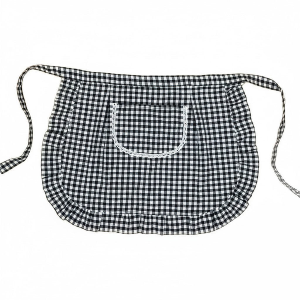 Anna-Kaci 3-Piece Decorative Waist Apron Set with Ruffle Trim Pocket and Adjustable Ties