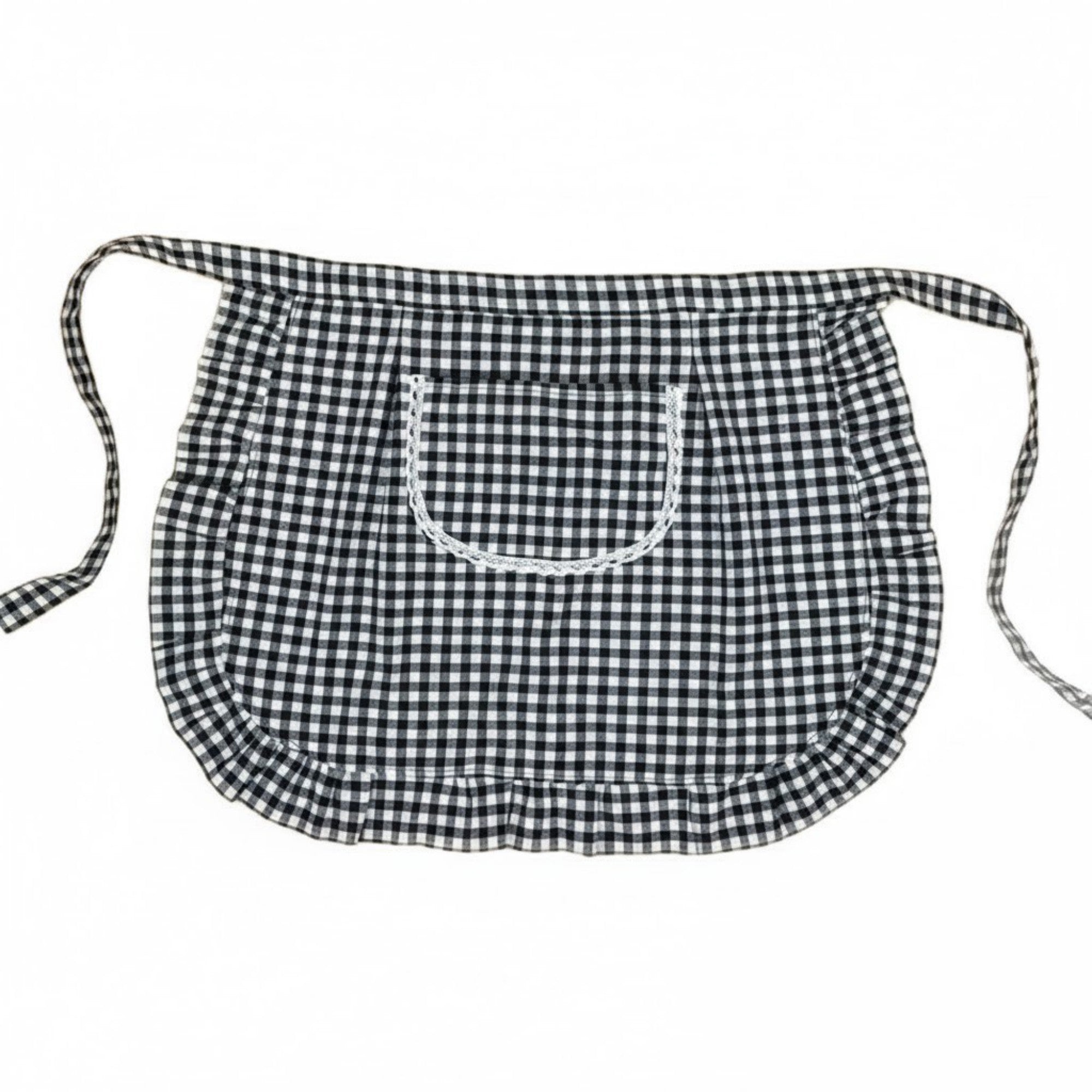 Anna-Kaci 3-Piece Decorative Waist Apron Set with Ruffle Trim Pocket and Adjustable Ties