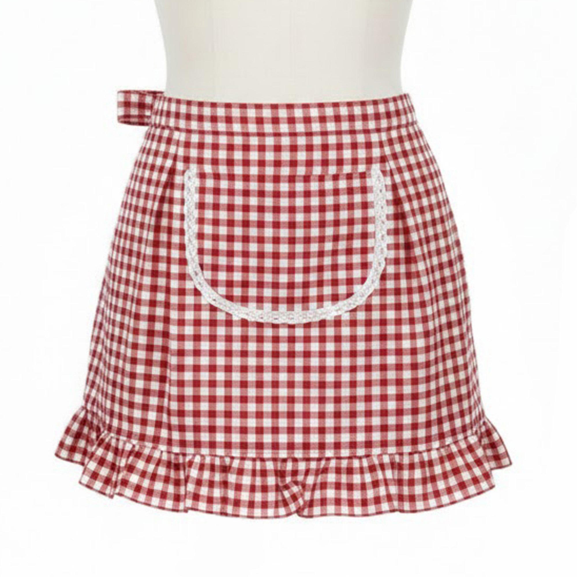 Anna-Kaci 3-Piece Decorative Waist Apron Set with Ruffle Trim Pocket and Adjustable Ties