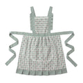 Anna-Kaci Printed Full Bib Apron with Ruffle Straps Pocket and Waist Ties