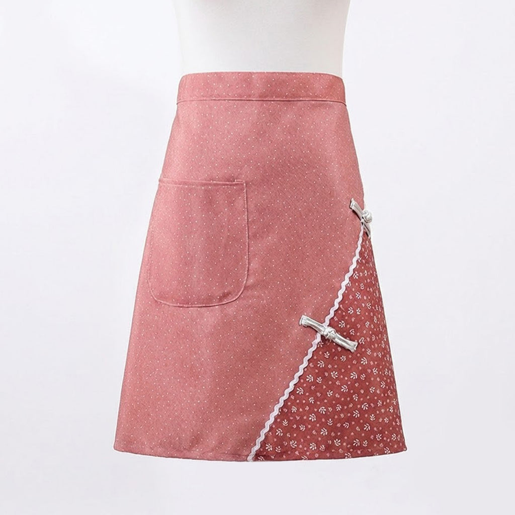 Anna-Kaci 2-Piece Printed Waist Apron Set with Pockets and Tie Closure