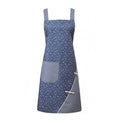 Anna-Kaci Floral Pattern Kitchen Apron with Adjustable Shoulder Straps Front Pocket and Decorative Trim Detail